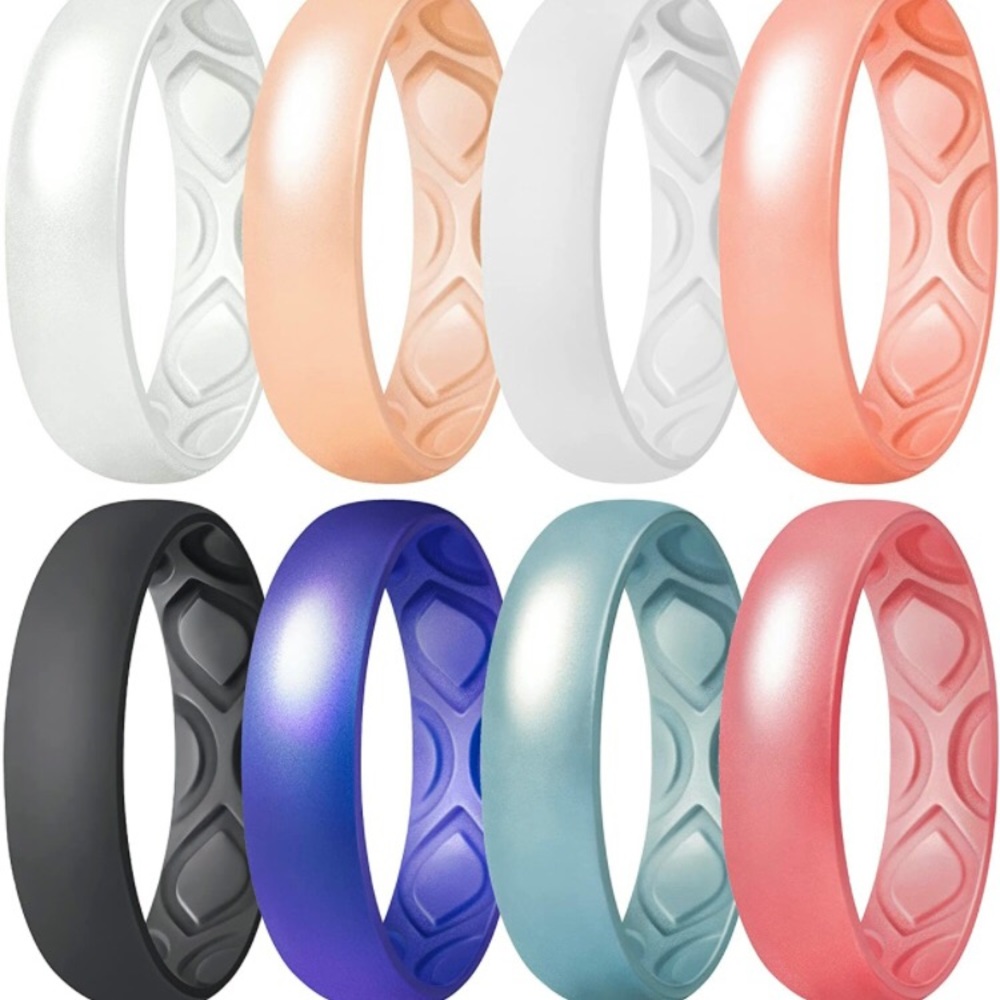 ThunderFit Women Silicone Wedding Bands size 7